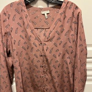 Lightly worn Joie top with feather print - XS
